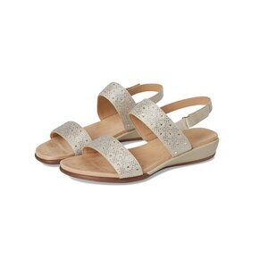 Easy Spirit Haisley Wedge Sandals Taupe Suede Rhinestone – Size 7.5M